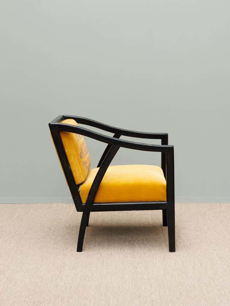 Chehoma Embroidered armchair curcuma