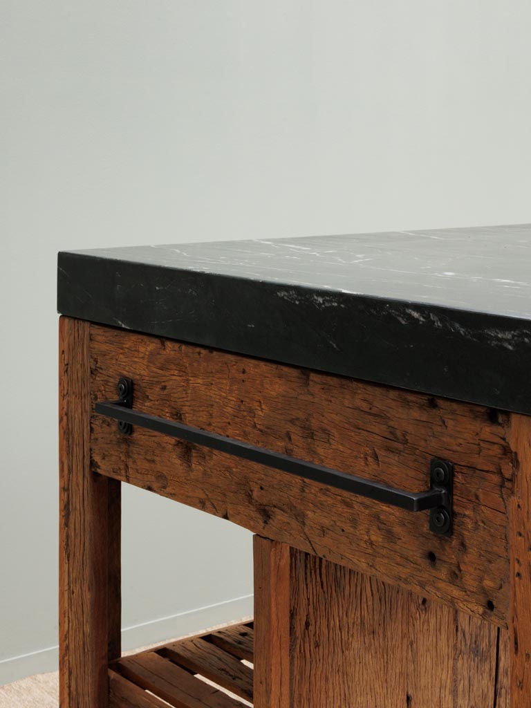 Greta Black marble kitchen counter