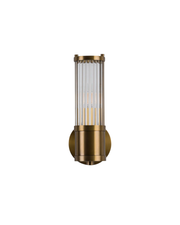 Pure White Line Hendrix Single Wall Lamp Brass