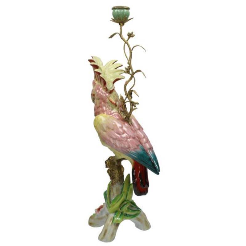 Cockatoo Fine Earthenware Candle Holder
