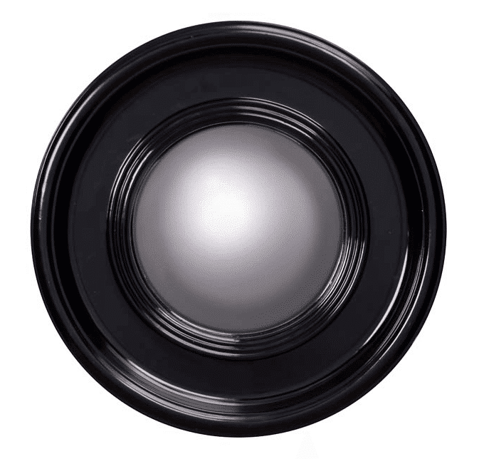 Chehoma convex mirror black lacquer 47 cm