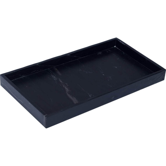 trademark living marble tray black large