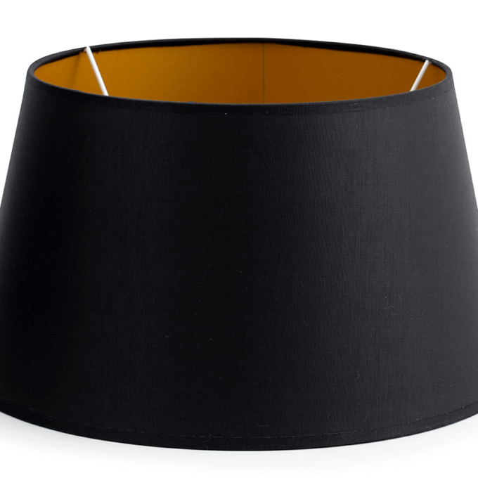 Flamant lindro lampshade black/gold 17cm