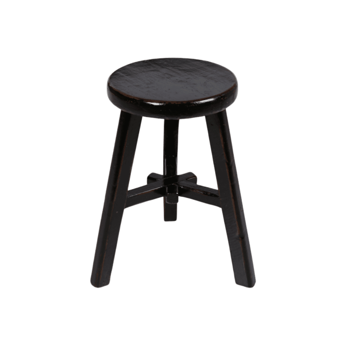 gs Stool round laquered black