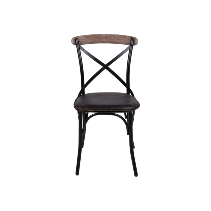 Gs chair cross leather black