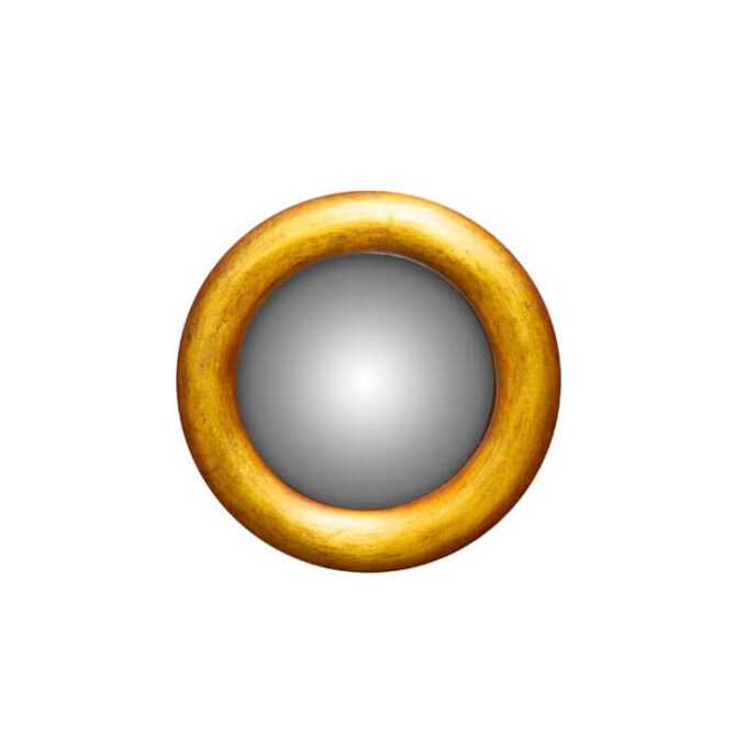 chehoma Small convex mirror rounded golden edge