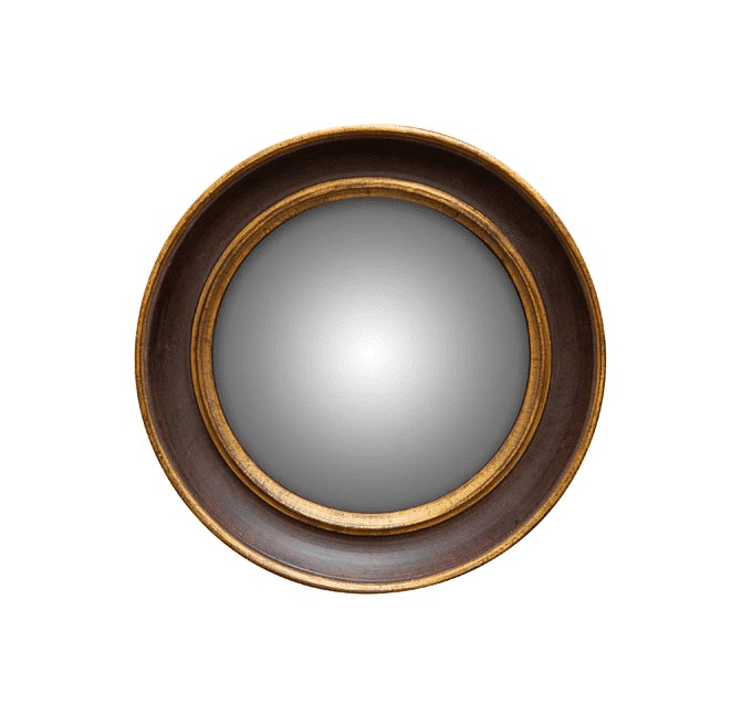 Chehoma convex mirror double golden edge