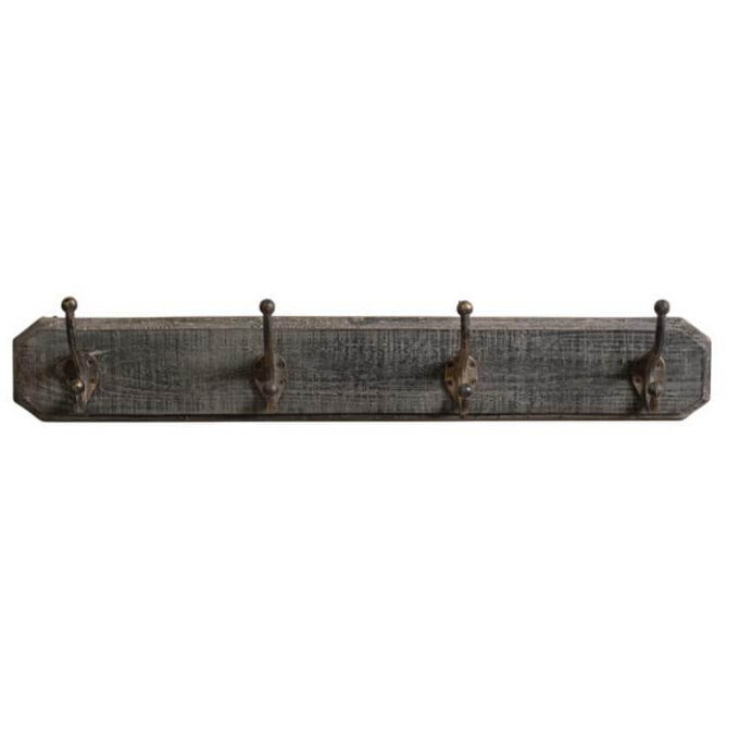 chehoma Wall coat rack 4 hooks dark patina