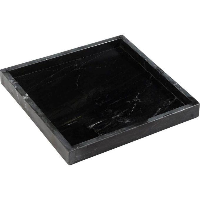 trademark living Marco kvadratisk marmor bakke black