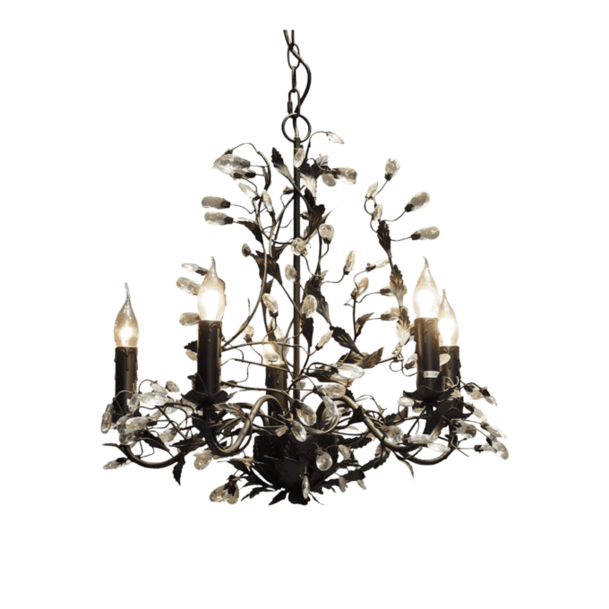 Chehoma small black Rambouillet chandelier