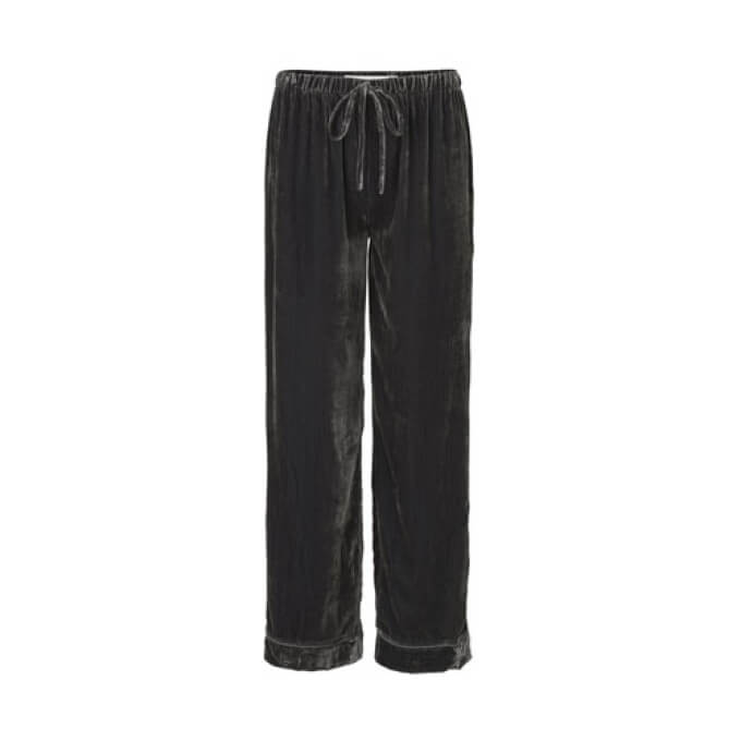 Silki Velvet Buxur Dark Grey