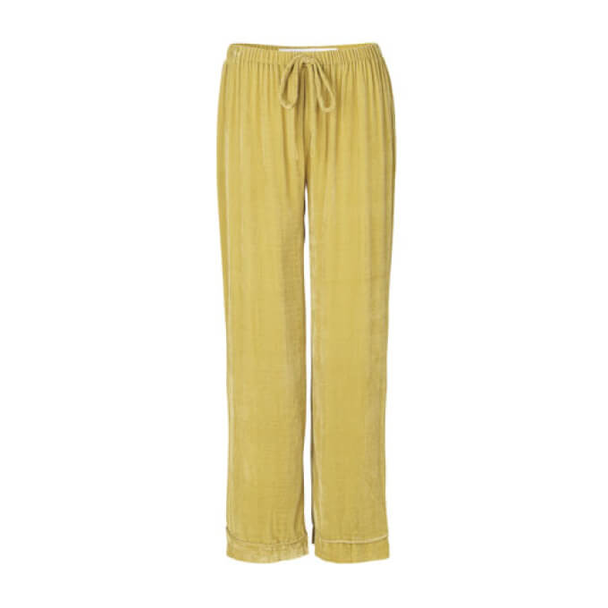 Silki Velvet Buxur Yellow