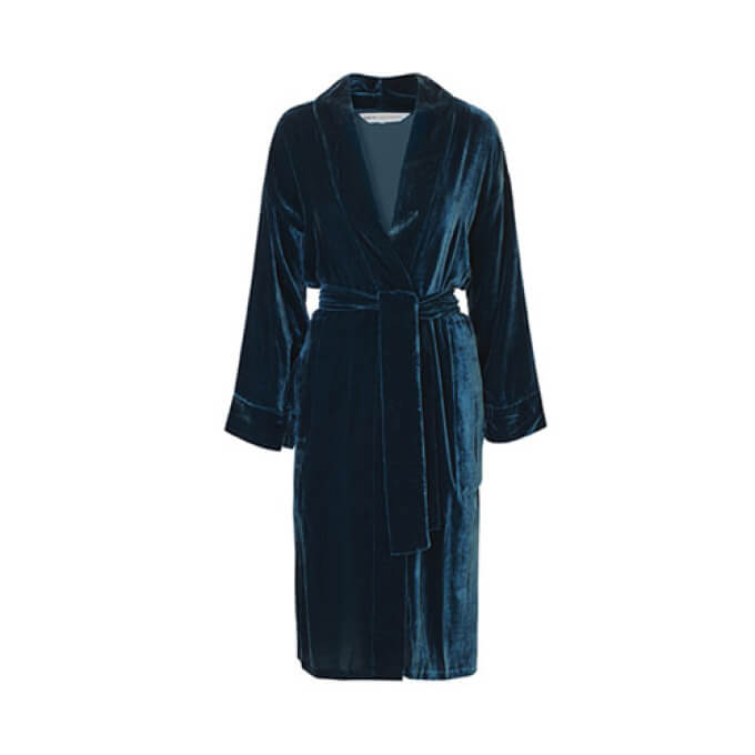 Silki Velvet Kimono Petrol